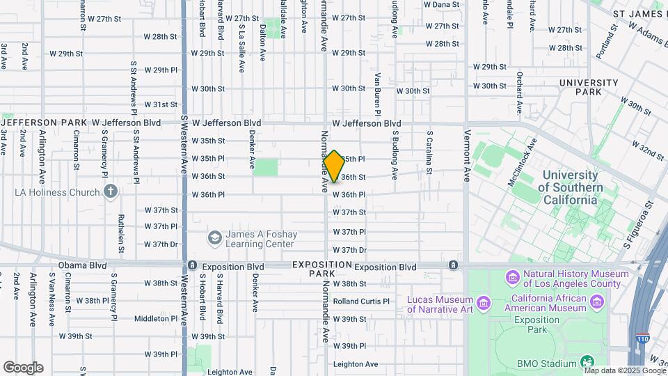 1377 W 36th Pl Mapa y Detalles de la Ubicación