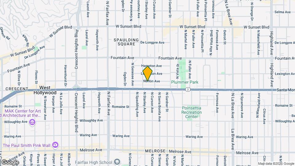 7624 Norton Ave Map and Location Details