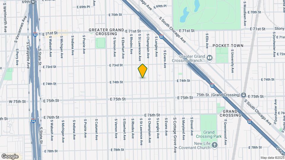 7357 S Saint Lawrence Ave Map and Location Details