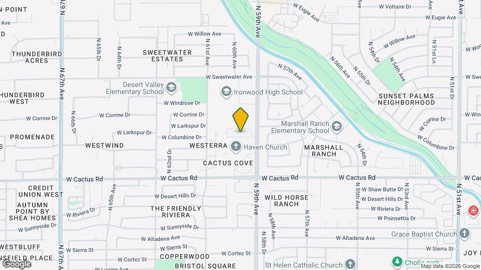 5938 W Columbine Dr Map and Location Details
