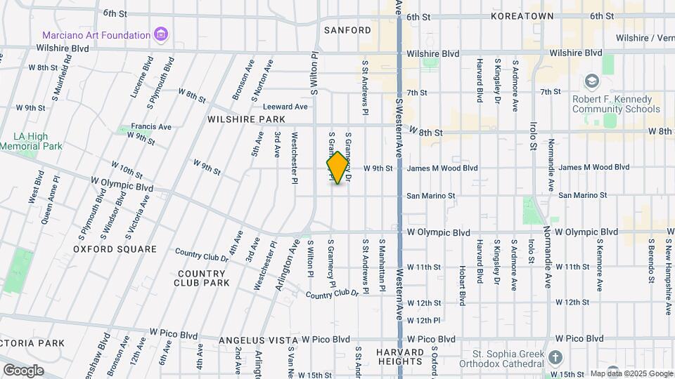932 S Gramercy Pl Mapa y Detalles de la Ubicación