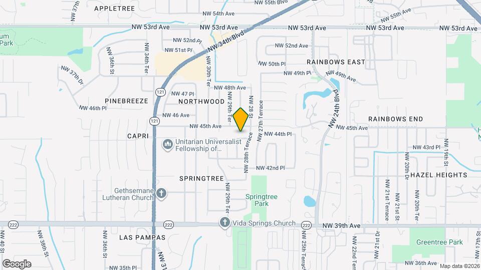 2832 NW 44th Pl Map and Location Details