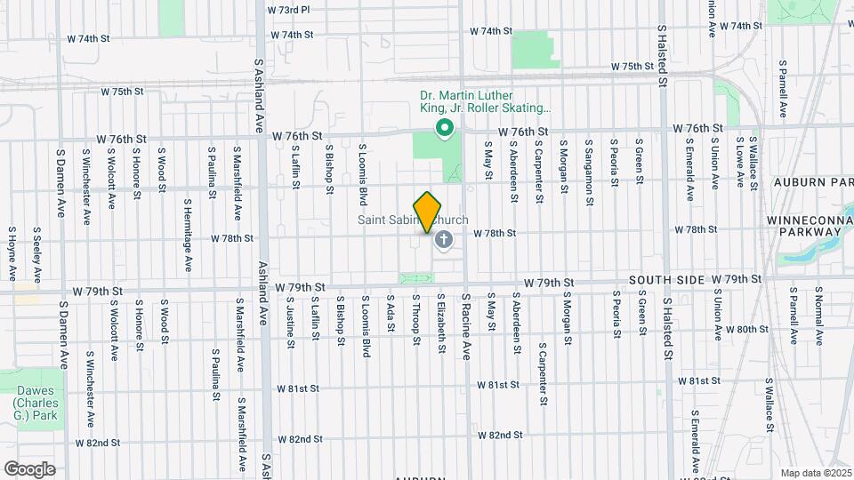 7800 S Throop St Map and Location Details