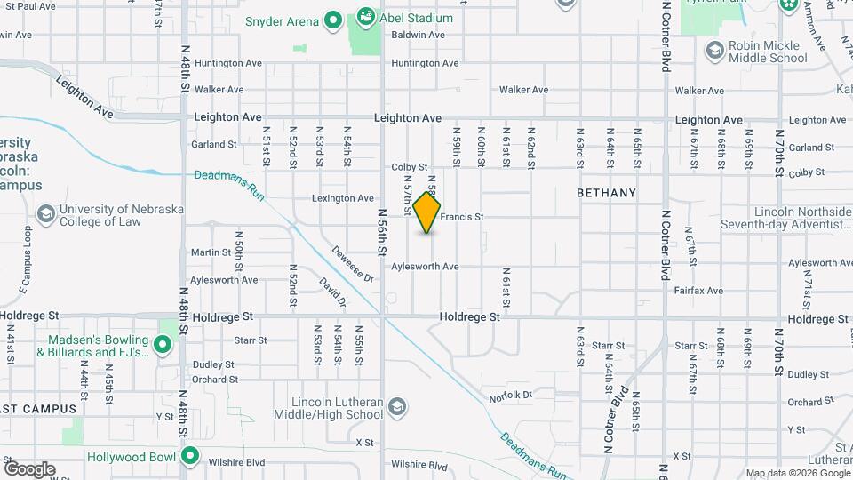 1801 N 58th St Map and Location Details