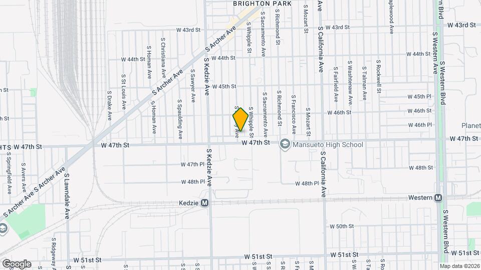 4643 S Albany Ave Mapa y Detalles de la Ubicación