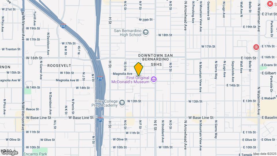 1448 N F St Map and Location Details