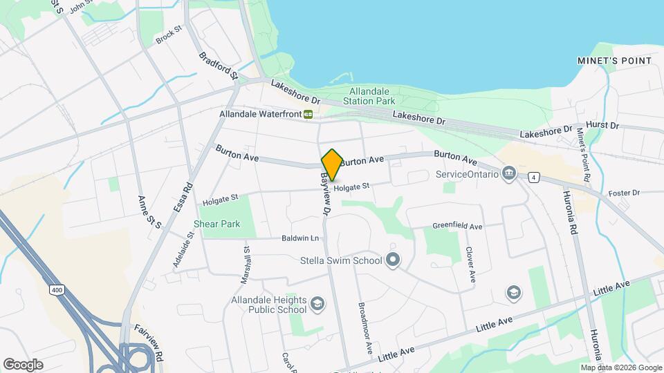 41 Bayview Dr, Unit Upper Map and Location Details