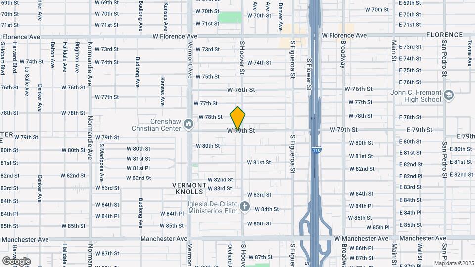 7901 S Hoover St Map and Location Details