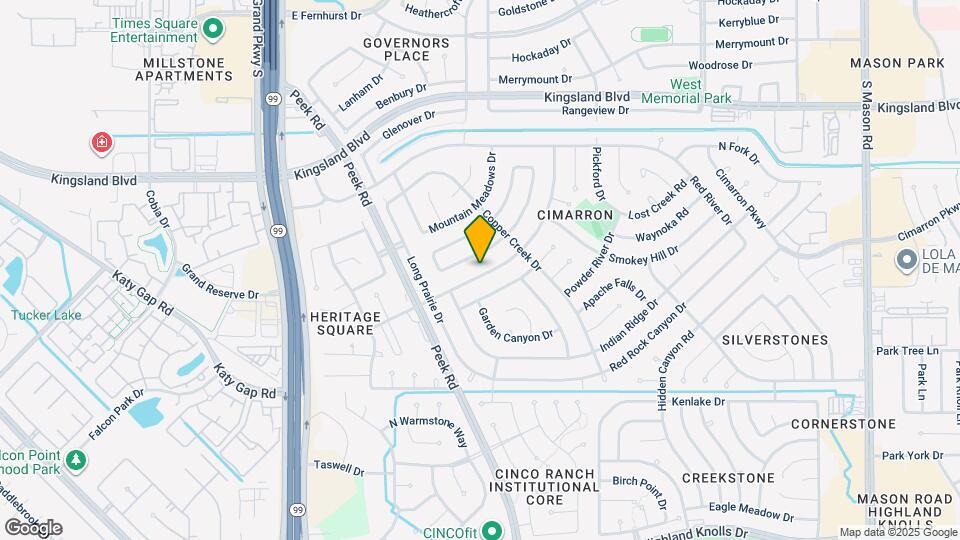 1042 Cascade Creek Dr Map and Location Details