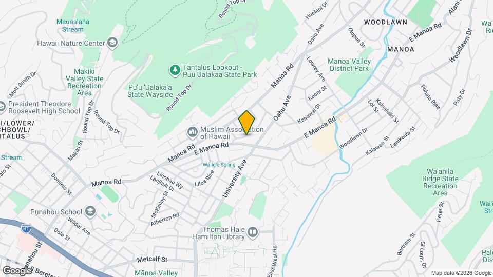 2534 E Manoa Rd Map and Location Details