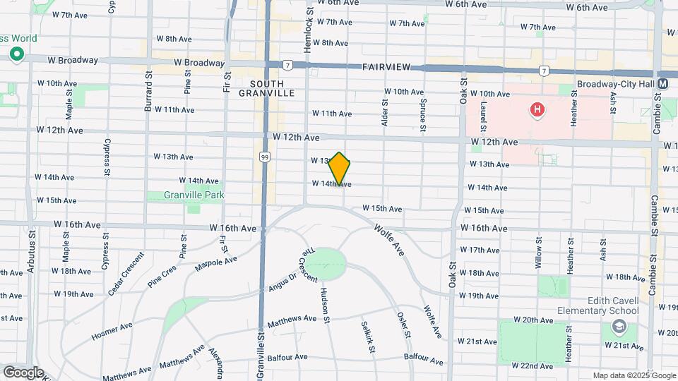 1316 W 14th Ave Map and Location Details