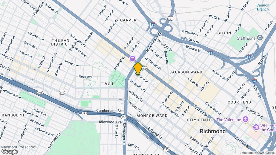 421 W Grace St Mapa y Detalles de la Ubicación