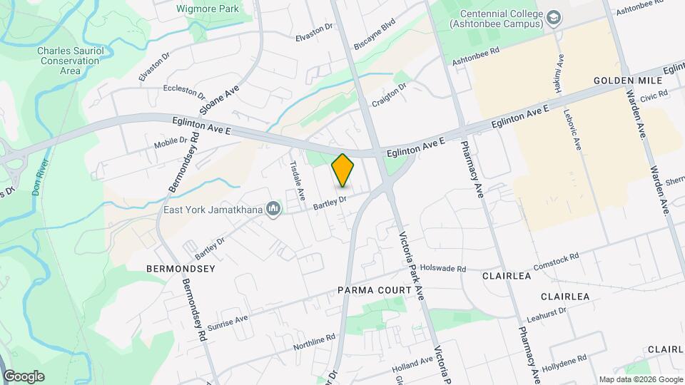 42 Bartley Dr, Unit Unit 2 Map and Location Details