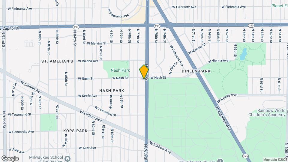 3623 N 76th St Map and Location Details