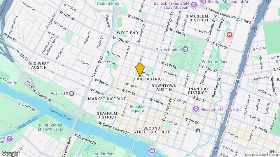 800 San Antonio St Map and Location Details