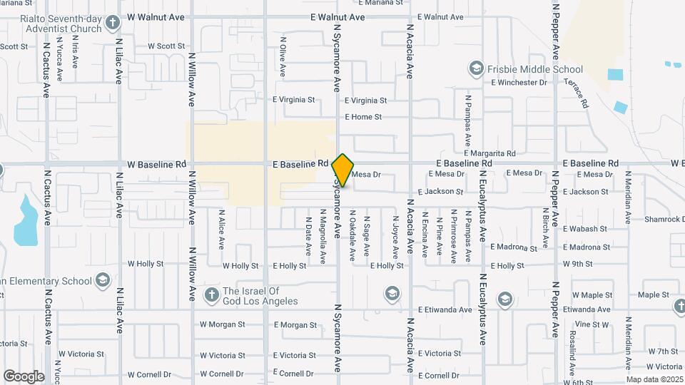 1117 N Sycamore Ave Mapa y Detalles de la Ubicación