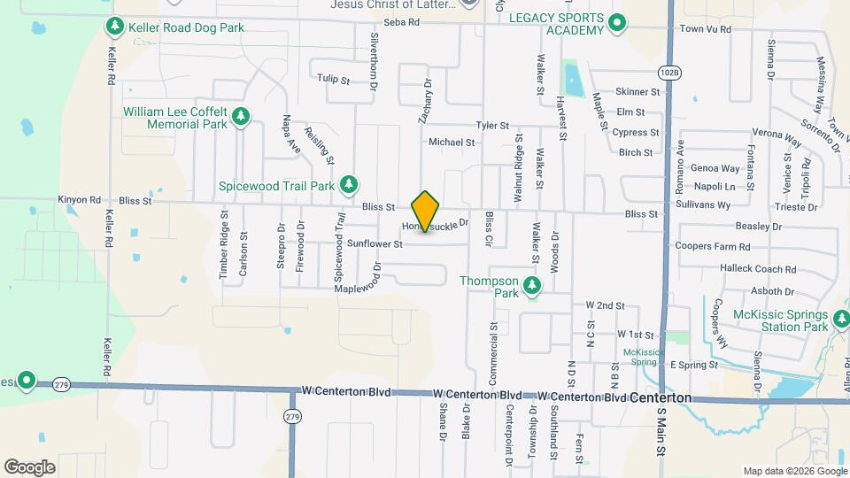 890 Sunflower St Map and Location Details