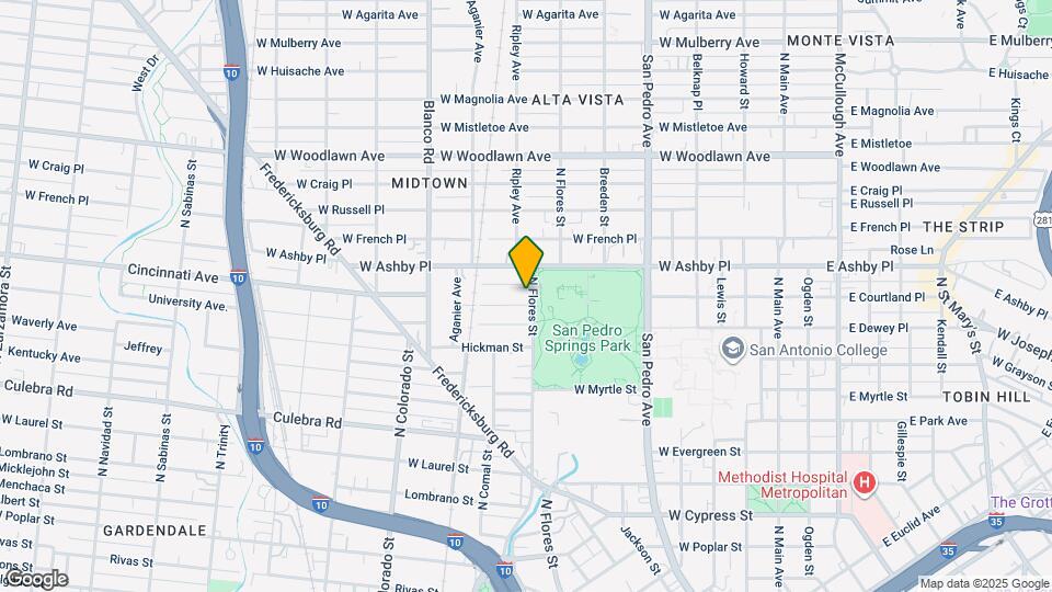2209 N Flores St Map and Location Details