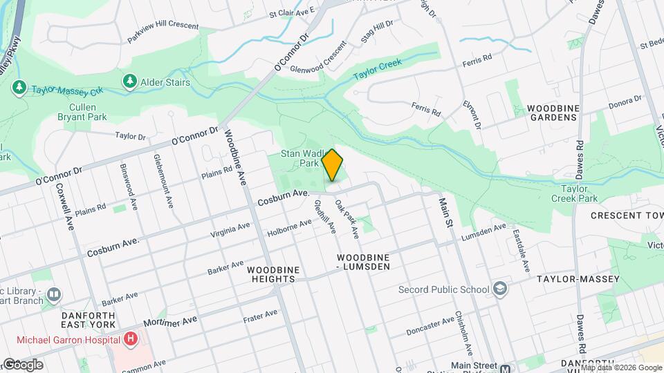 455 Oak Park Ave Map and Location Details