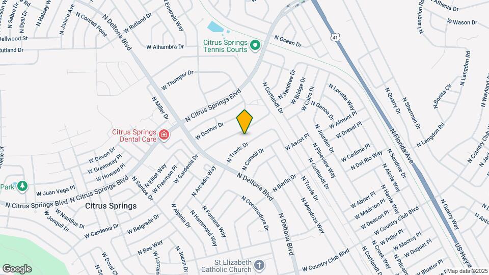 9541 N Travis Dr Map and Location Details