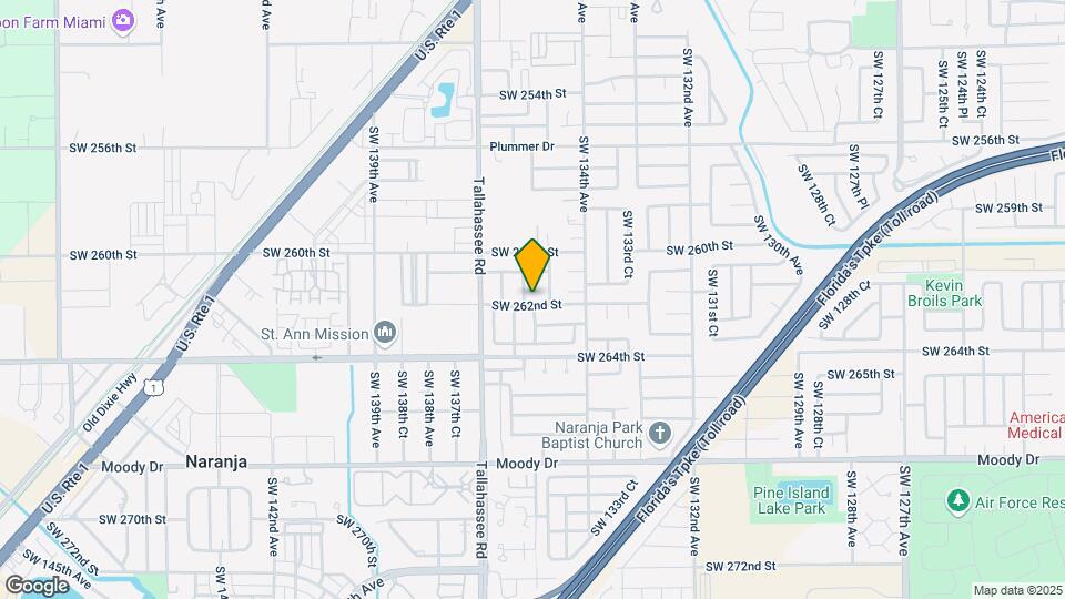 13511 SW 262nd St Map and Location Details
