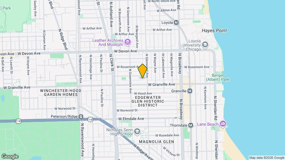 1415 W Thome Ave, Unit 1415 W Thome Unit C Map and Location Details