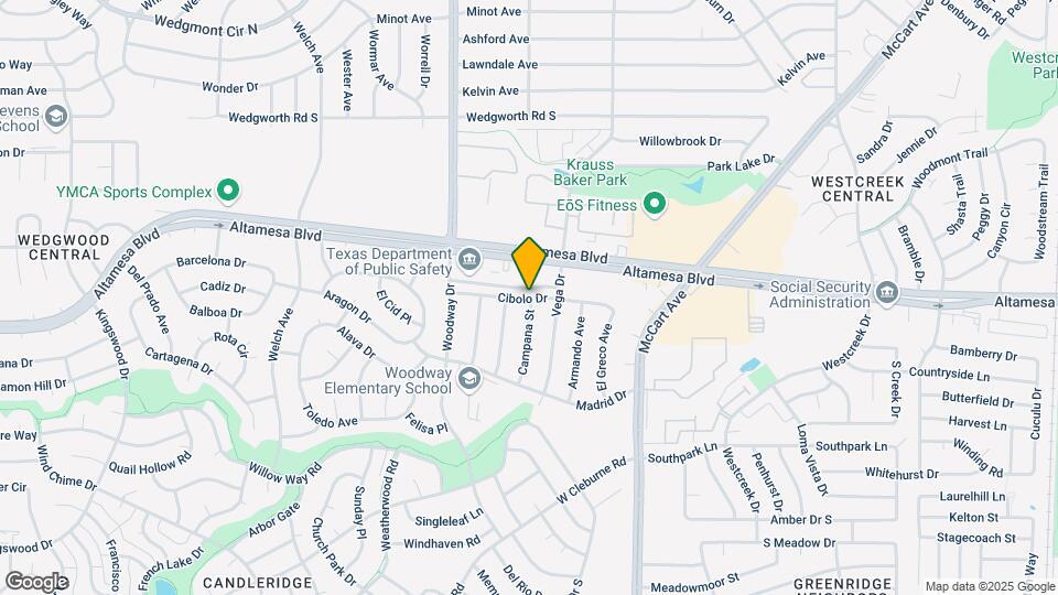 3724 Cibolo Dr Map and Location Details