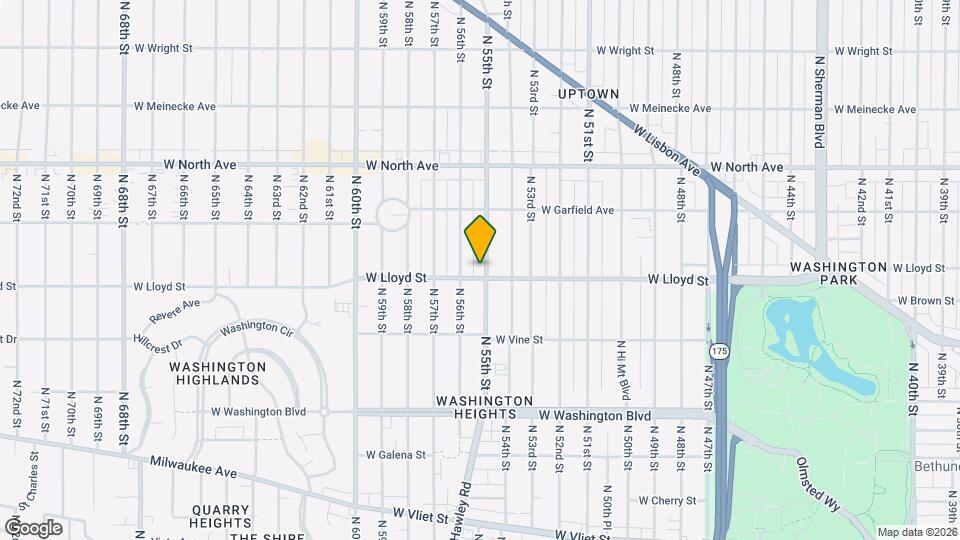 2109 N 55th St, Unit Upper Mapa y Detalles de la Ubicación