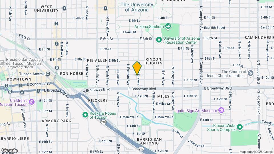 1145 E 10th St Map and Location Details