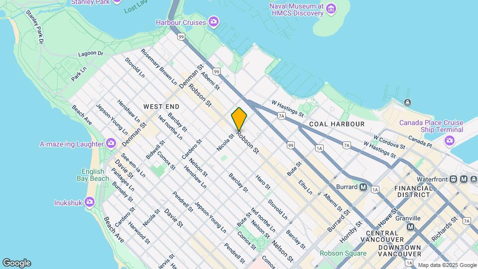 1482 Robson St Map and Location Details