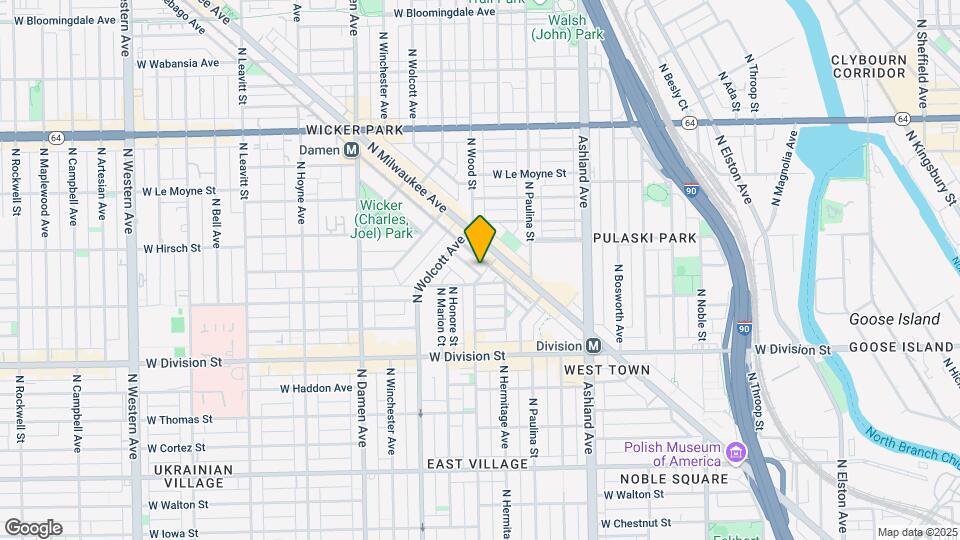 1316 N Wood St Map and Location Details