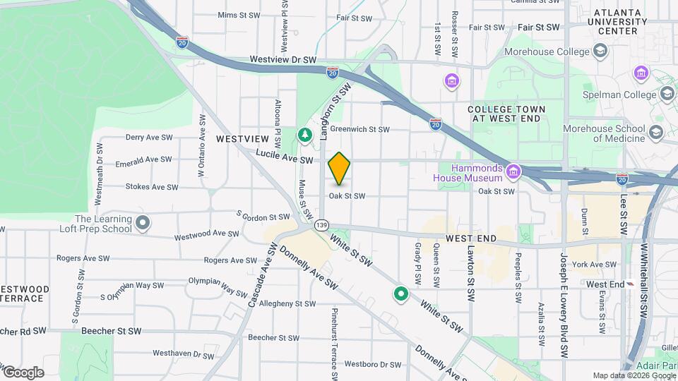 1333 Oak St SW Map and Location Details