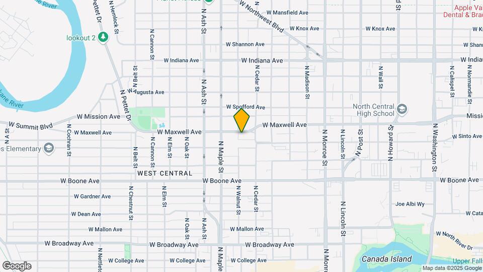 1427 W Maxwell Ave Map and Location Details