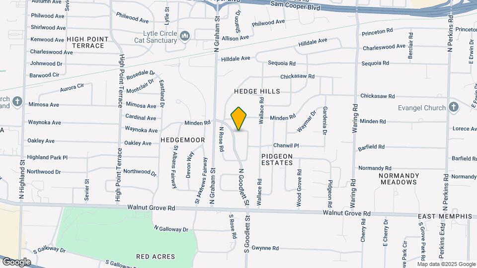 196 N Goodlett St Map and Location Details