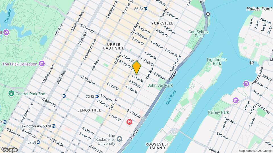 417 E 76th St Map and Location Details