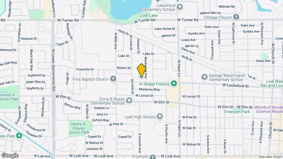 1615 W Lockeford St Map and Location Details