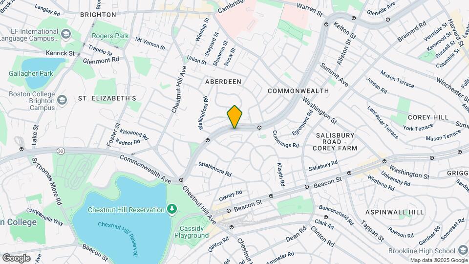 1742 Commonwealth Ave, Unit 1 Mapa y Detalles de la Ubicación