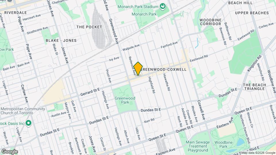 1309 Gerrard St E Map and Location Details