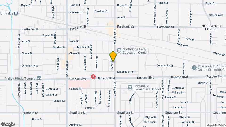 8411 Lindley Ave Map and Location Details