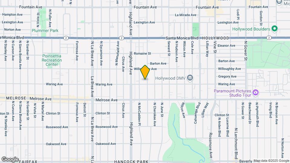 807 N Las Palmas Ave Map and Location Details