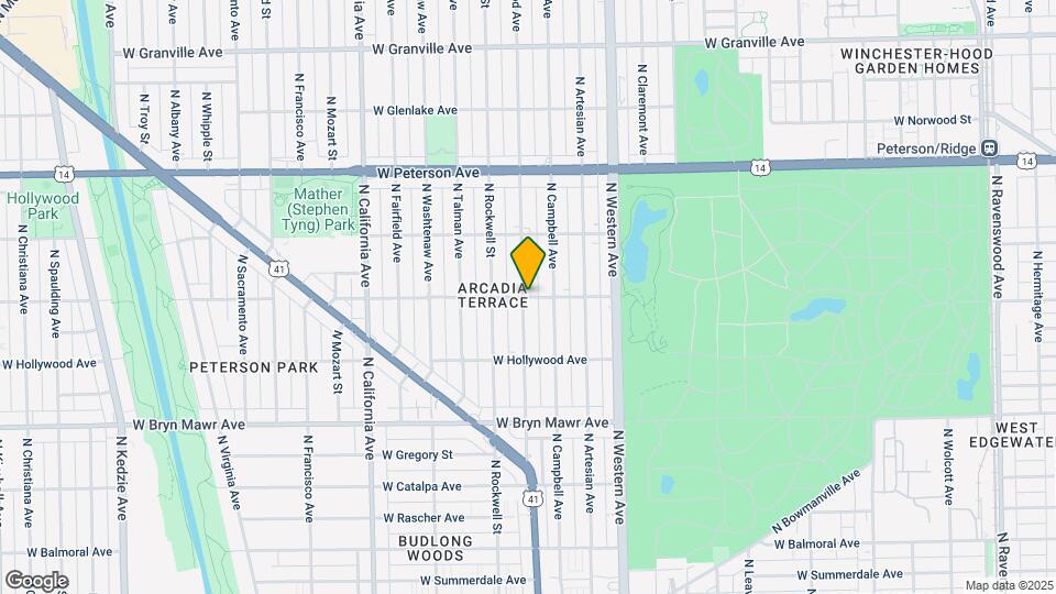 2524 W Ardmore Ave Map and Location Details