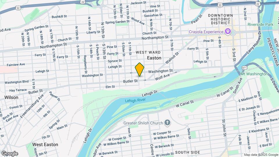 1021 Butler St Map and Location Details