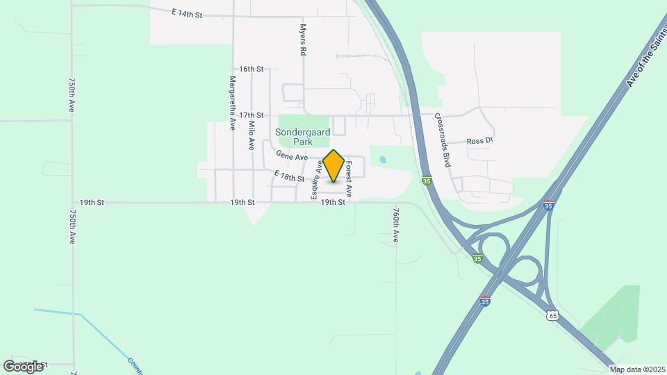 1101 E 18 1/2 St Map and Location Details