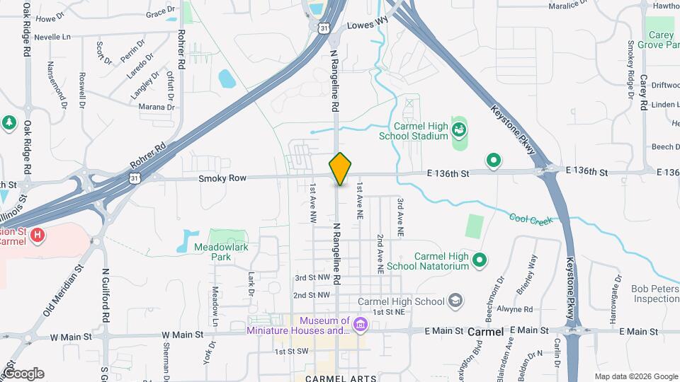 741 N Rangeline Rd Map and Location Details