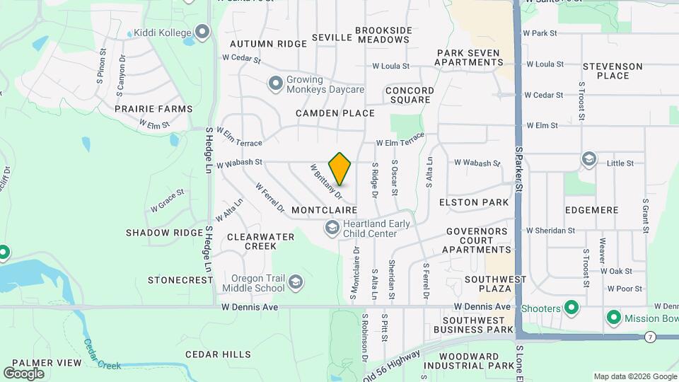 1620 W Brittany Dr Map and Location Details