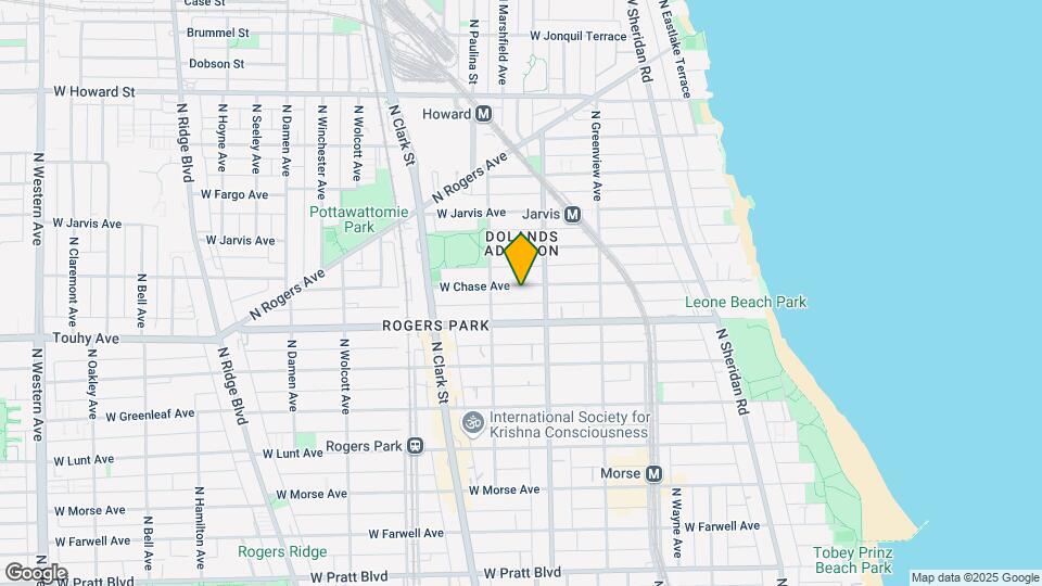 1621 W Chase Ave Mapa y Detalles de la Ubicación