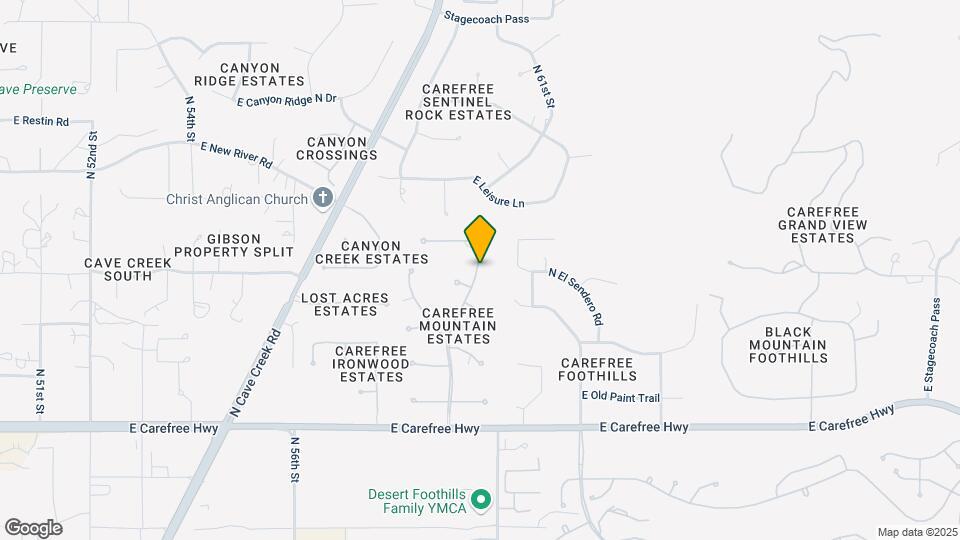 5844 E Carefree Mountain Dr Map and Location Details