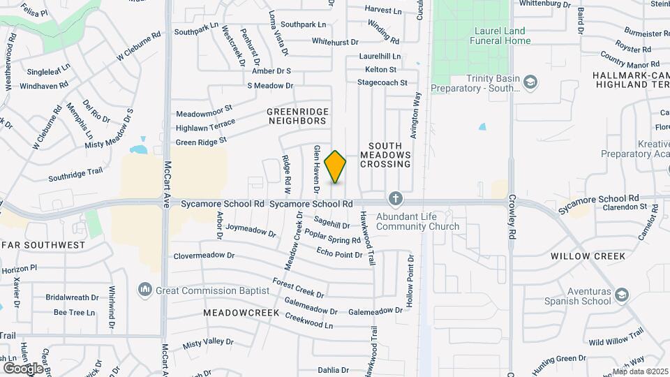 7421 S Meadow Dr E Map and Location Details