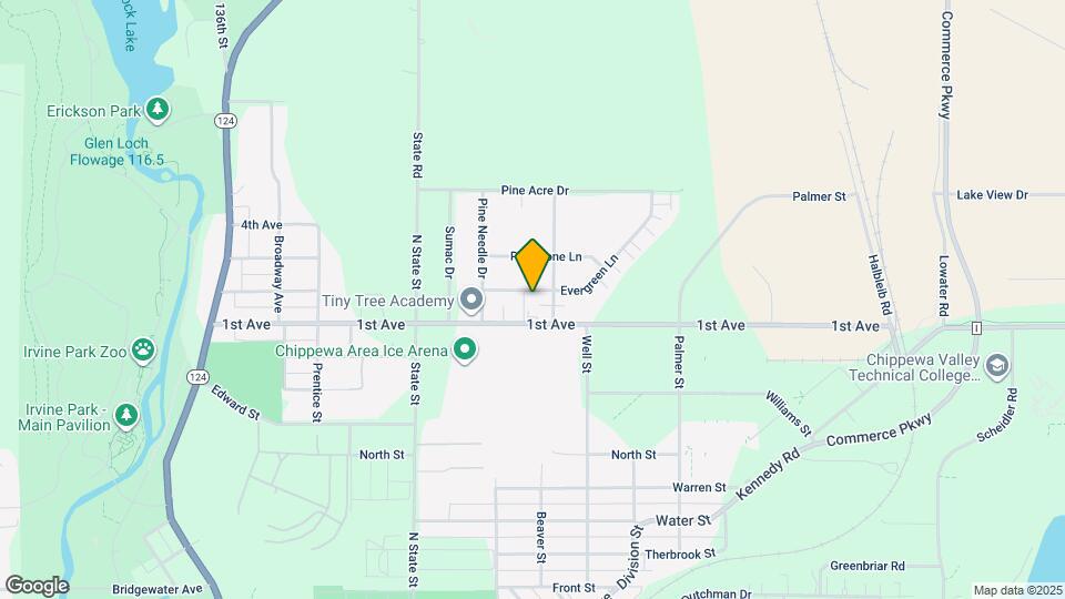 945 Evergreen Ln Map and Location Details