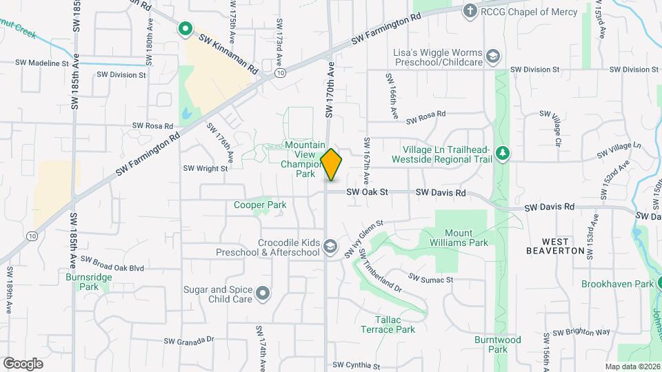 6060 SW 170th Ave Map and Location Details